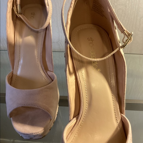 SHOE-DAZZLE STUDDED OPEN TOE PATITA BLOCK HEEL SHOES SZ 9 - Picture 8 of 8